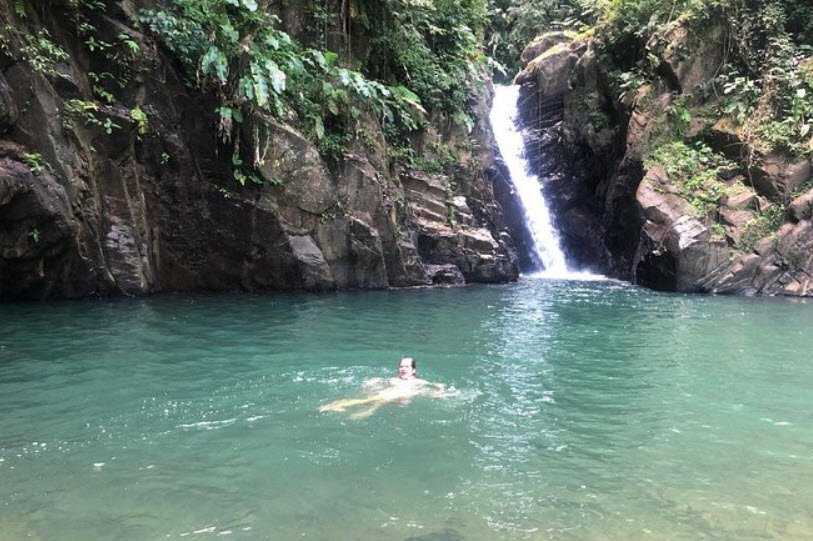 Paria Bay and Waterfall, Blanchisseuse, Trinidad, Trinidad and Tobago